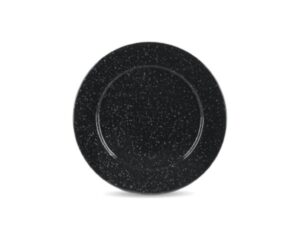 Piatto da dessert in metallo smaltato - nero - 16 cm - Graniteware